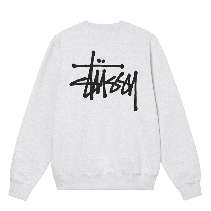 Stussy Basic Crew Sweatshirt - Gray