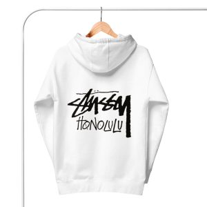 STUSSY HONOLULU HOODIE WHITE